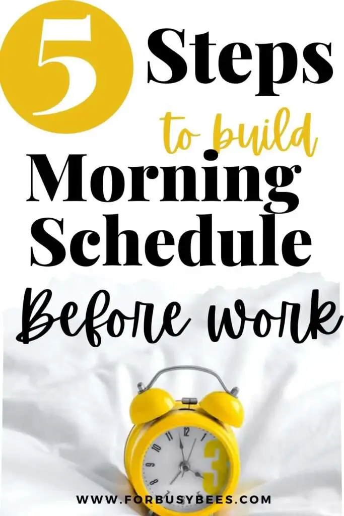 morning schedule before work
