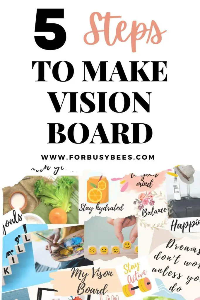5 steps to make vision board
