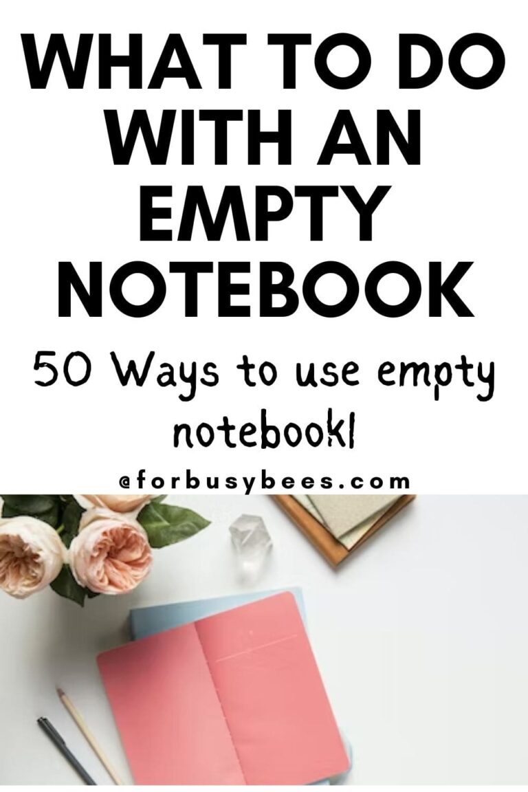 50 Creative ways to fill empty notebook - For Busy Bee's