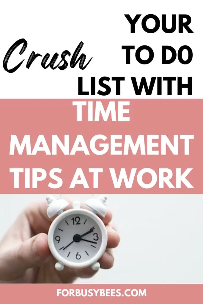 Time management tips at work