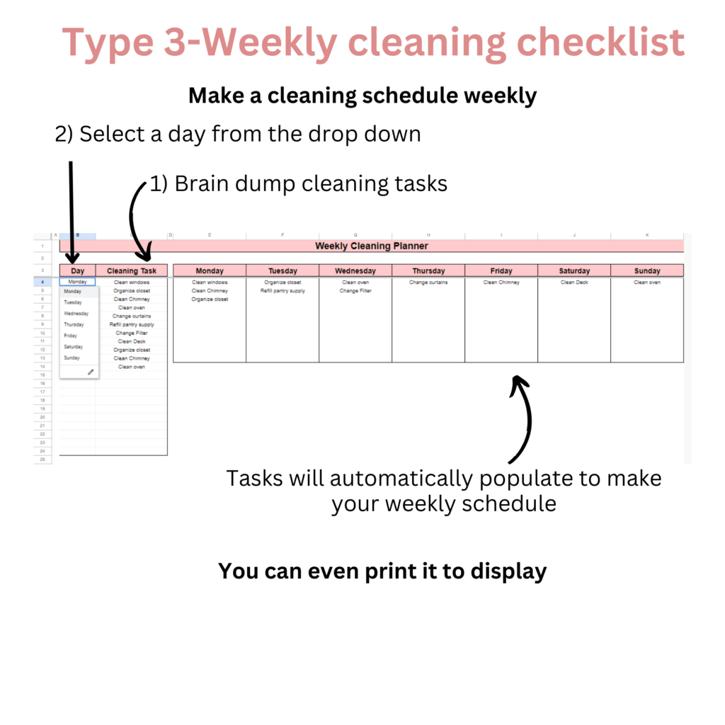 weekly cleaning schedule-min