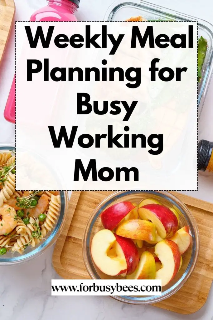 weekly meal planning for working mom