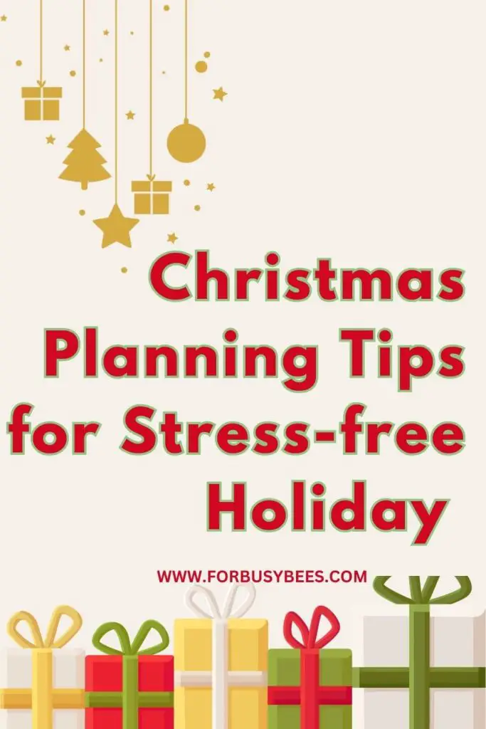 Christmas planning tips