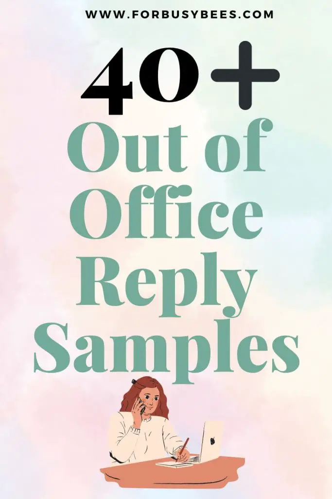 Out of office reply samples