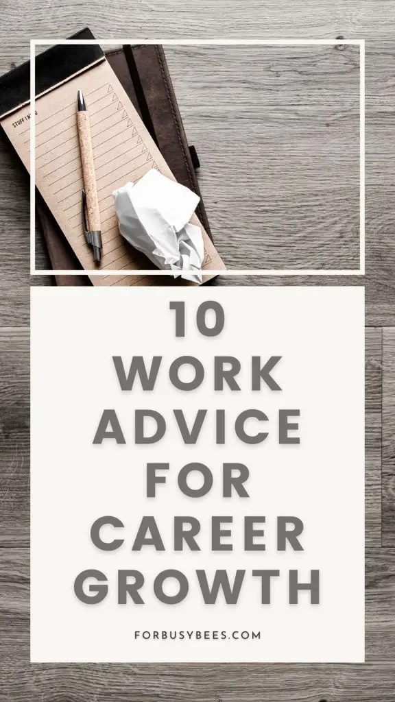 Work advice for career growth