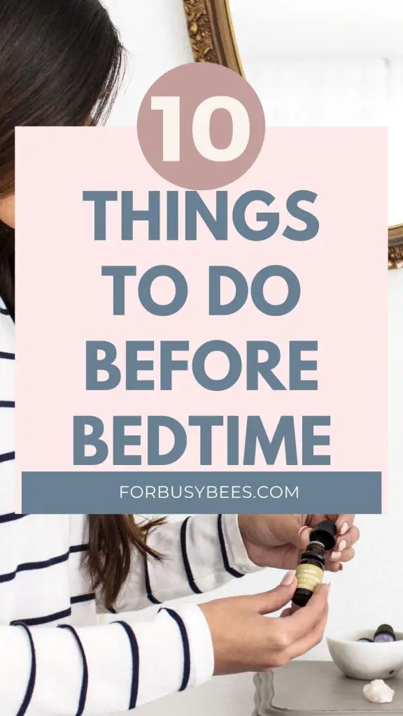 things to do before bedtime