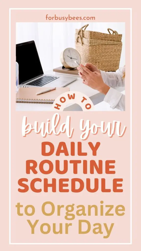 daily routine schedule to organize your day