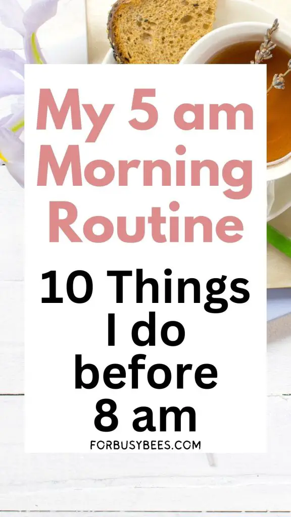my 5 am morning routine 10 things I do before 8 am