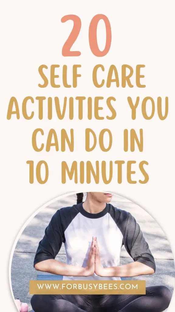 self care activities in 10 minutes
