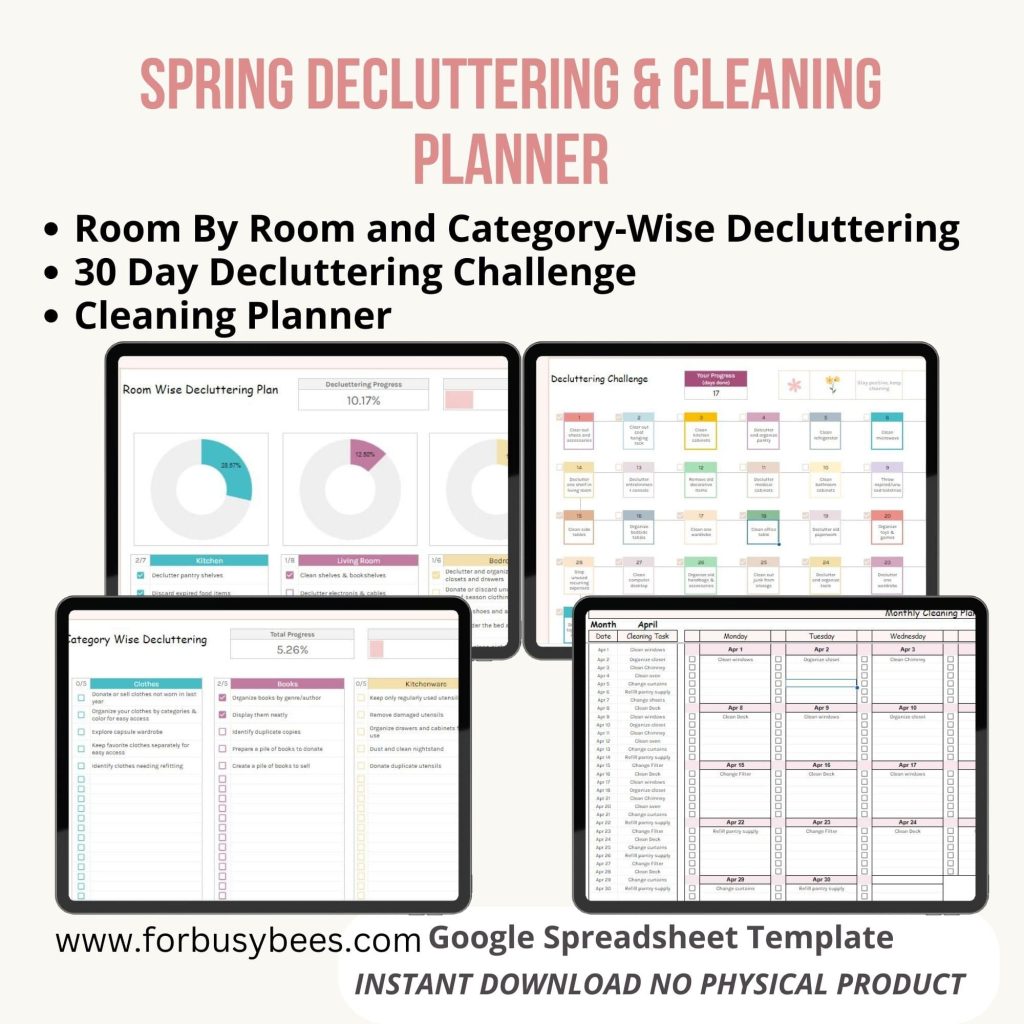 Spring cleaning and decluttering checklist